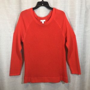 Charter Club orange knit pullover sweater wm XL